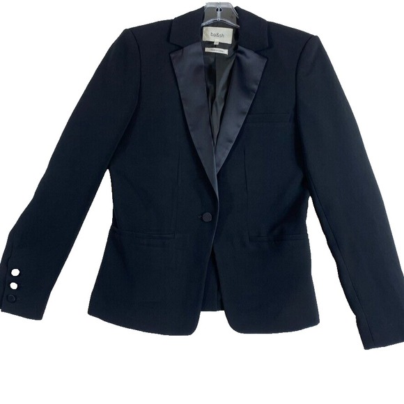 Ba&sh Blazer Women Sz XS Black Kerry Lady Jacket Business Work MSRP $325 - Picture 2 of 11